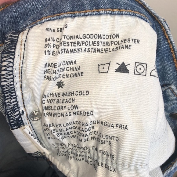 Edyson Relaxed Boyfriend Destroyed Distressed Light Wash 26 Mid Rise - Picture 13 of 13